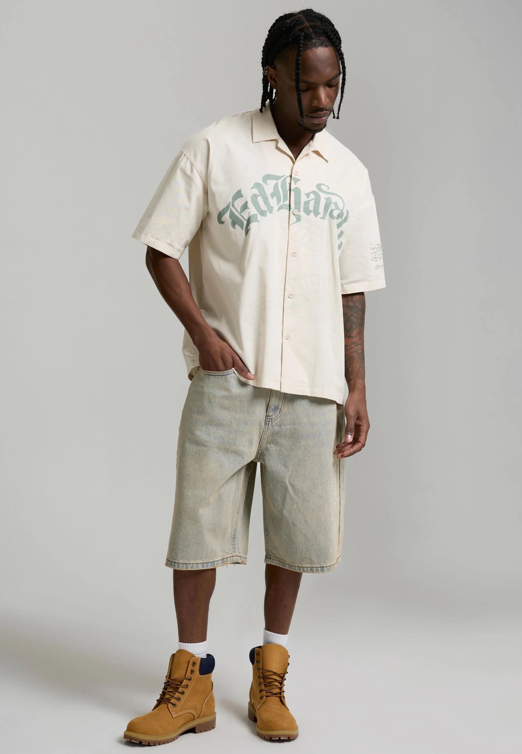 Short Ed Hardy Desert Snake Brown