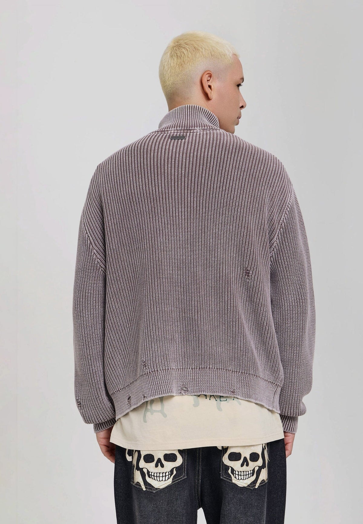 Maglione zip Knitted Jumper Ed Hardy Marrone