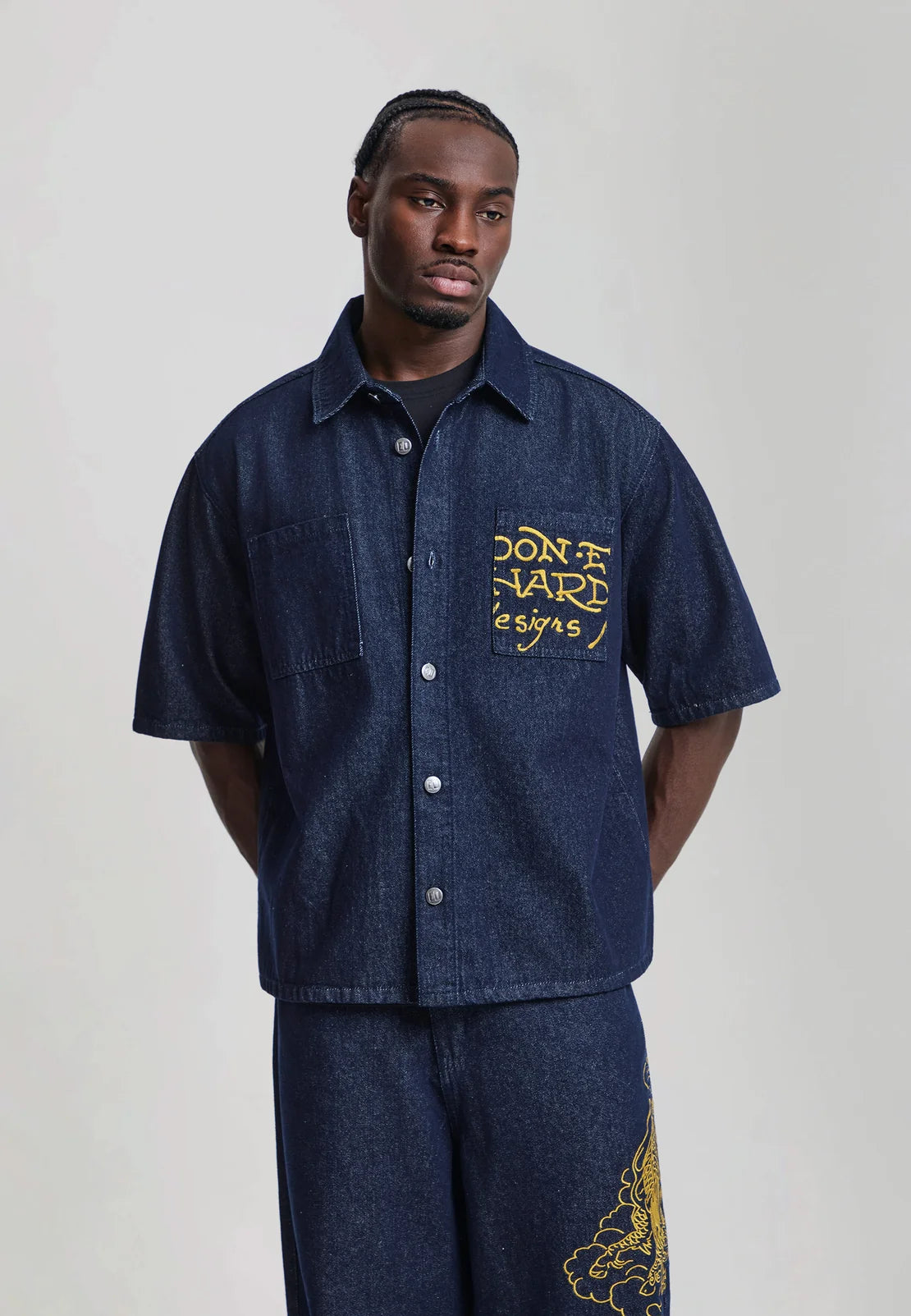 Camicia Denim Dragon Ed Hardy