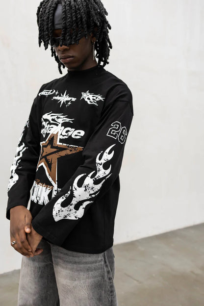 Longsleeve Brooklyn Star Nera