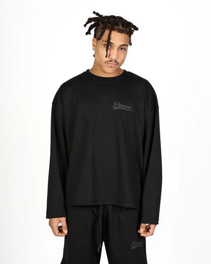 Coordinato Crewneck Logo Nero