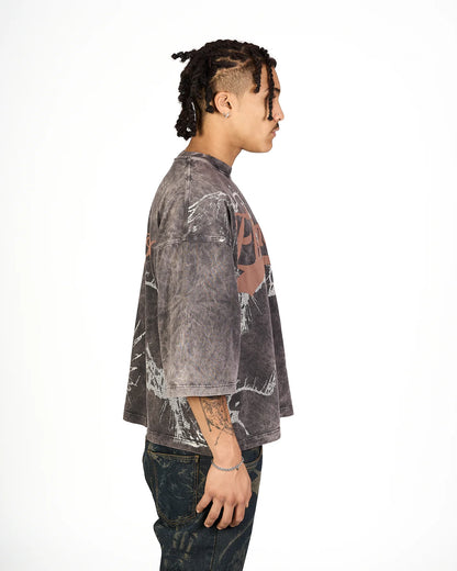 T-shirt Effemme Freedom Marrone