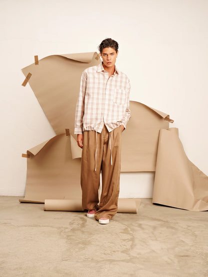 Camicia Check Minimal Couture Beige