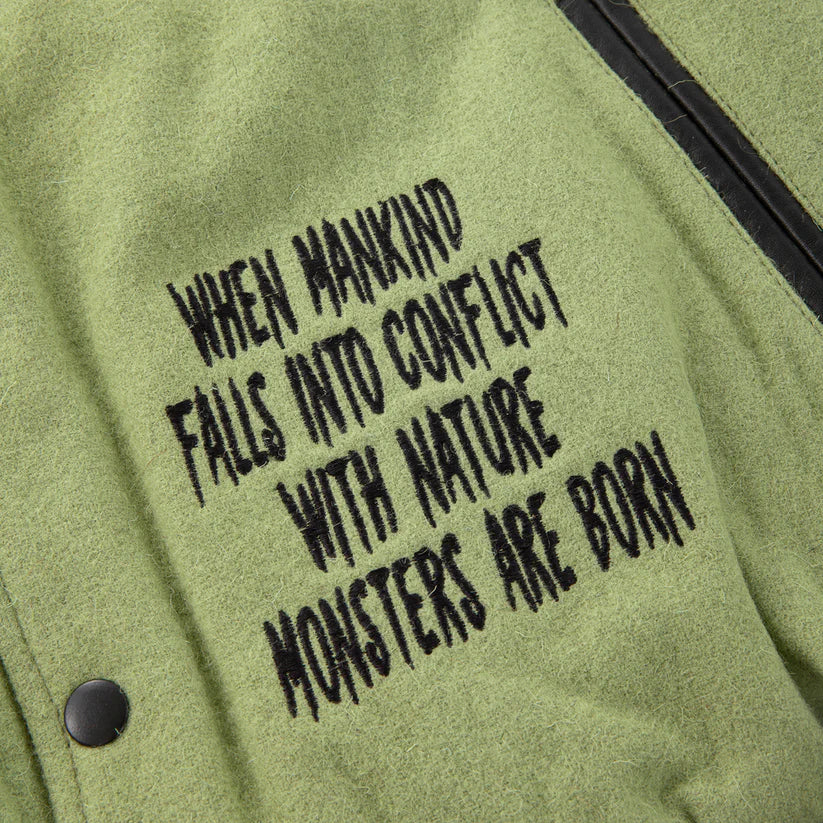 Giubotto 5tate of mind " 5OMZILLA " Varsity Jacket Military Green