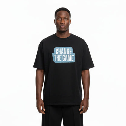 T-Shirt PXP "Change The Game" Patch Denim nera