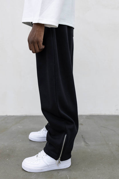 Pantalone Tuta Balloon con Zip Regolabile Nero