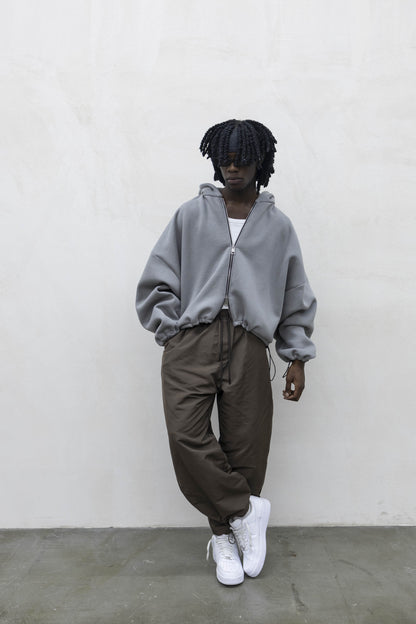 Felpa Zip Japan Grigia