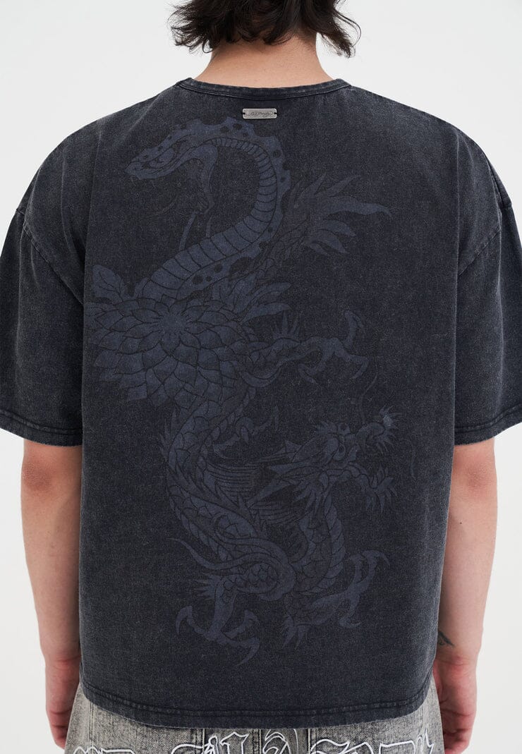 T-Shirt Ed Hardy Snake And Drag 1971 Boxy