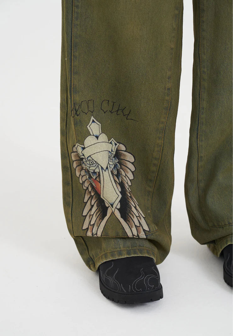 Jeans Ed Hardy Tattoo City Bleach