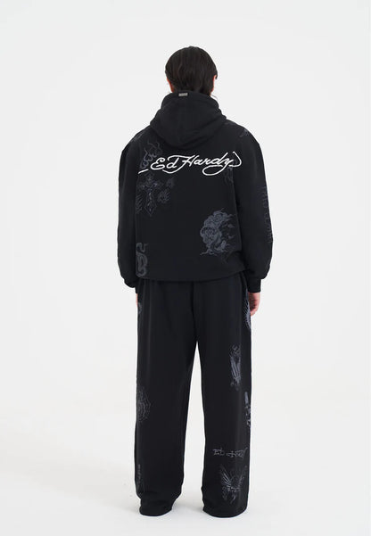 Felpa Ed Hardy Tattoo Club Zip Thru