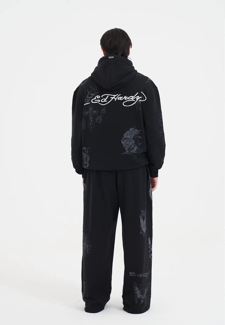 Felpa Ed Hardy Tattoo Club Zip Thru