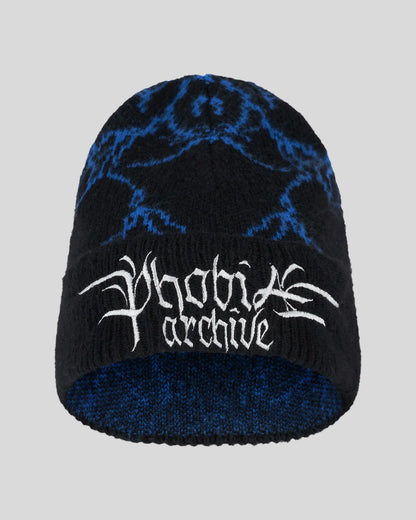 Phobia cappello nero con fulmini blu