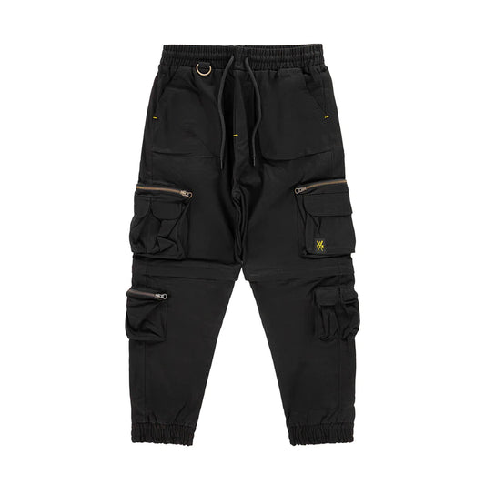 Pantaloni State Of Mind " RETROFUTURE CARGO " Modulable Cargo Jogger Black