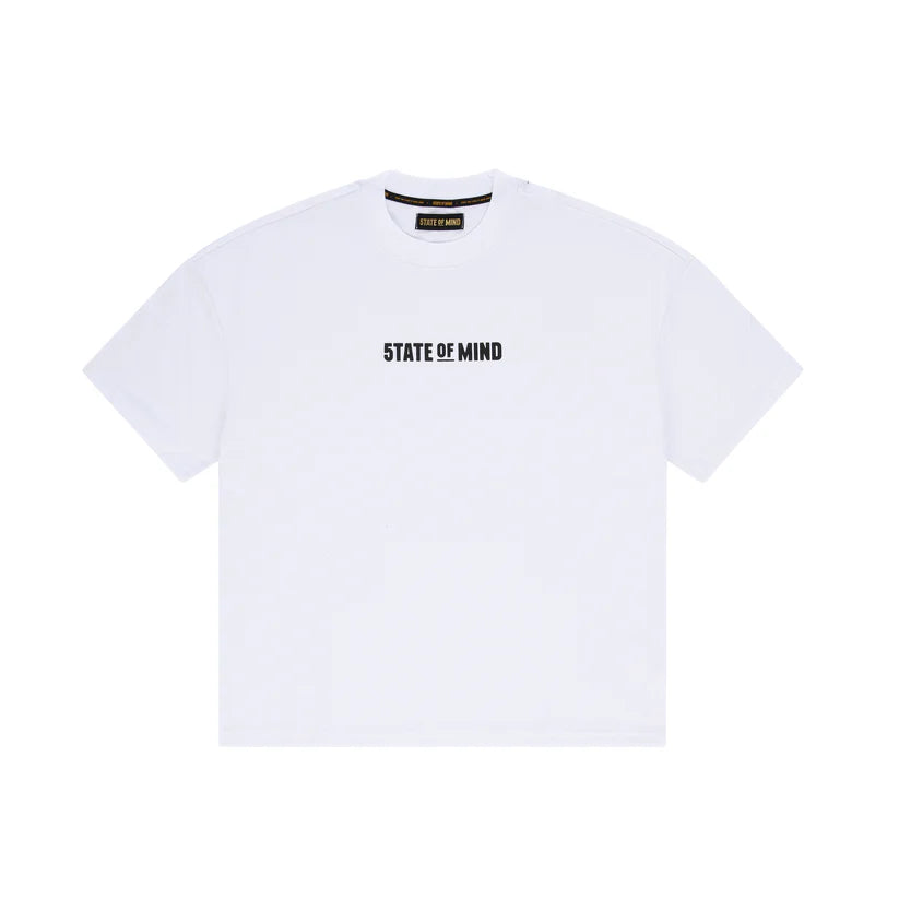 T-shirt 5tate of mind box logo white