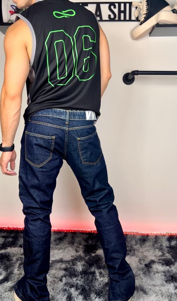 Pantalone di  Jeans zip distruct denim scuro - EFFEMME EXCLUSIVE LAB