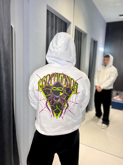 Felpa Propaganda Triangle Web Hoodie white