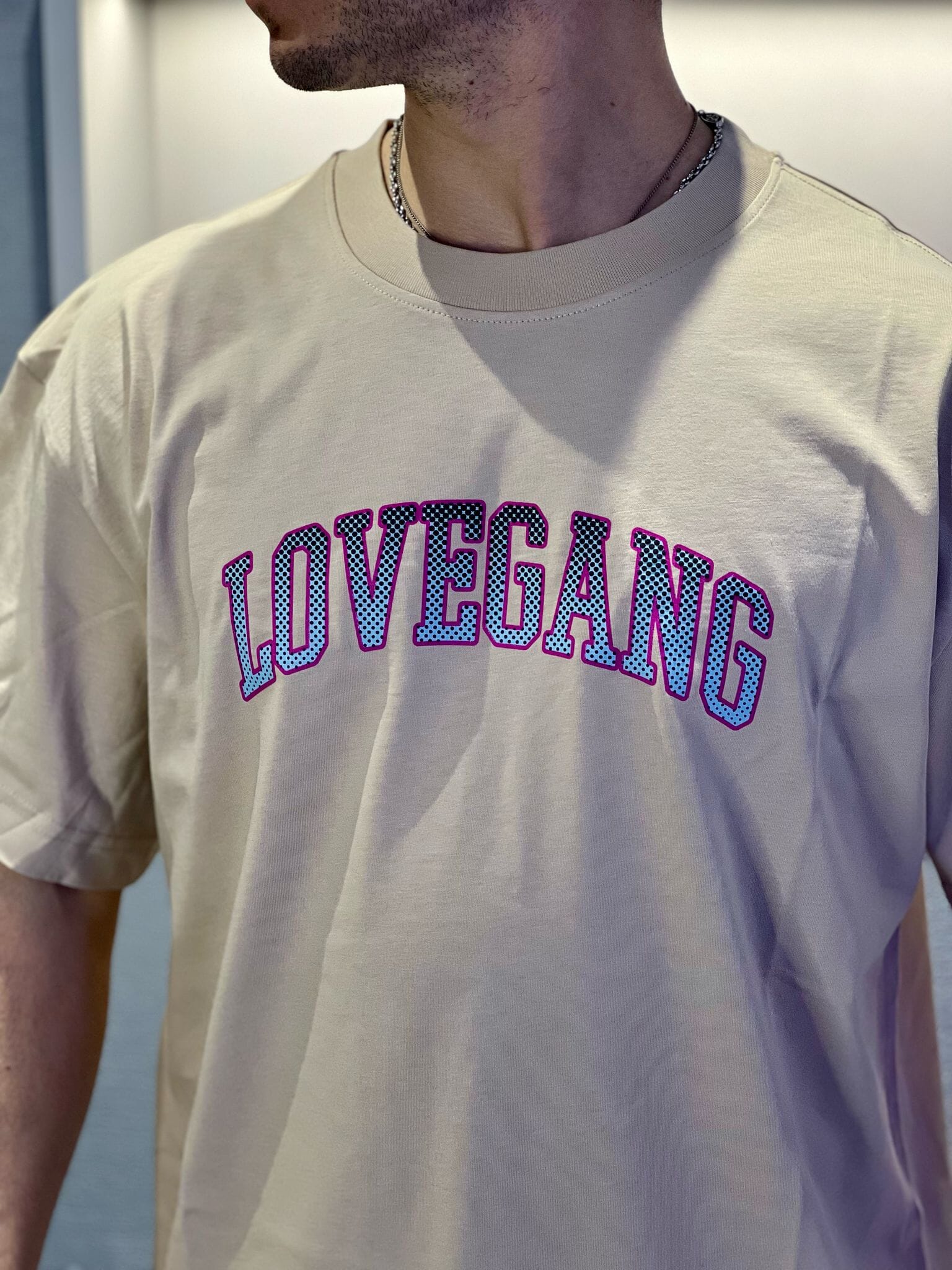 T-shirt Lovegang Logo Beije