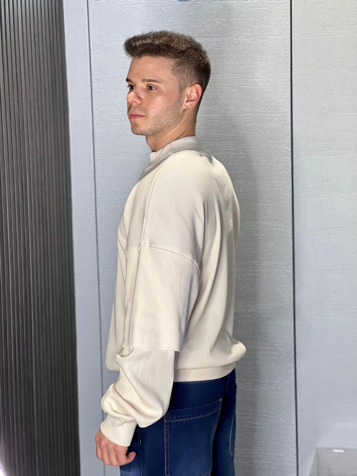 T-shirt Seasonless Ribs Off White