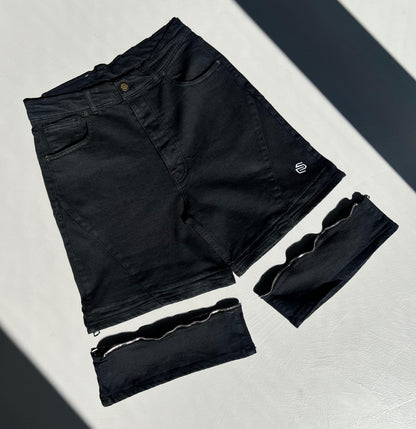 CAPTO Short – Denim modulabile Black