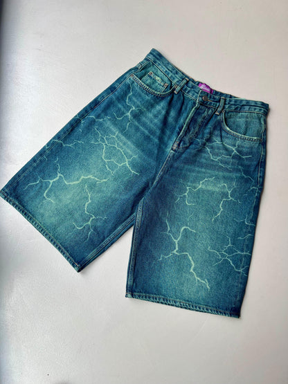 Short Effemme in denim fulmini Goat collection