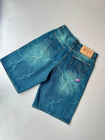 Short Effemme in denim fulmini Goat collection