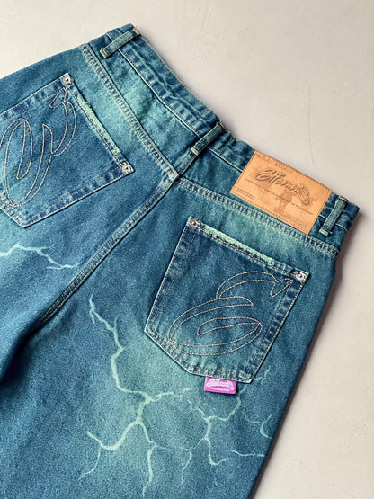 Short Effemme in denim fulmini Goat collection