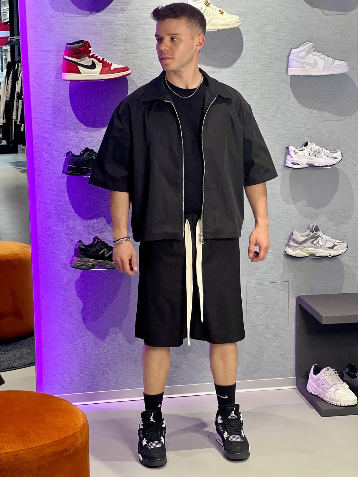 Coordinato Boxy Zip Black