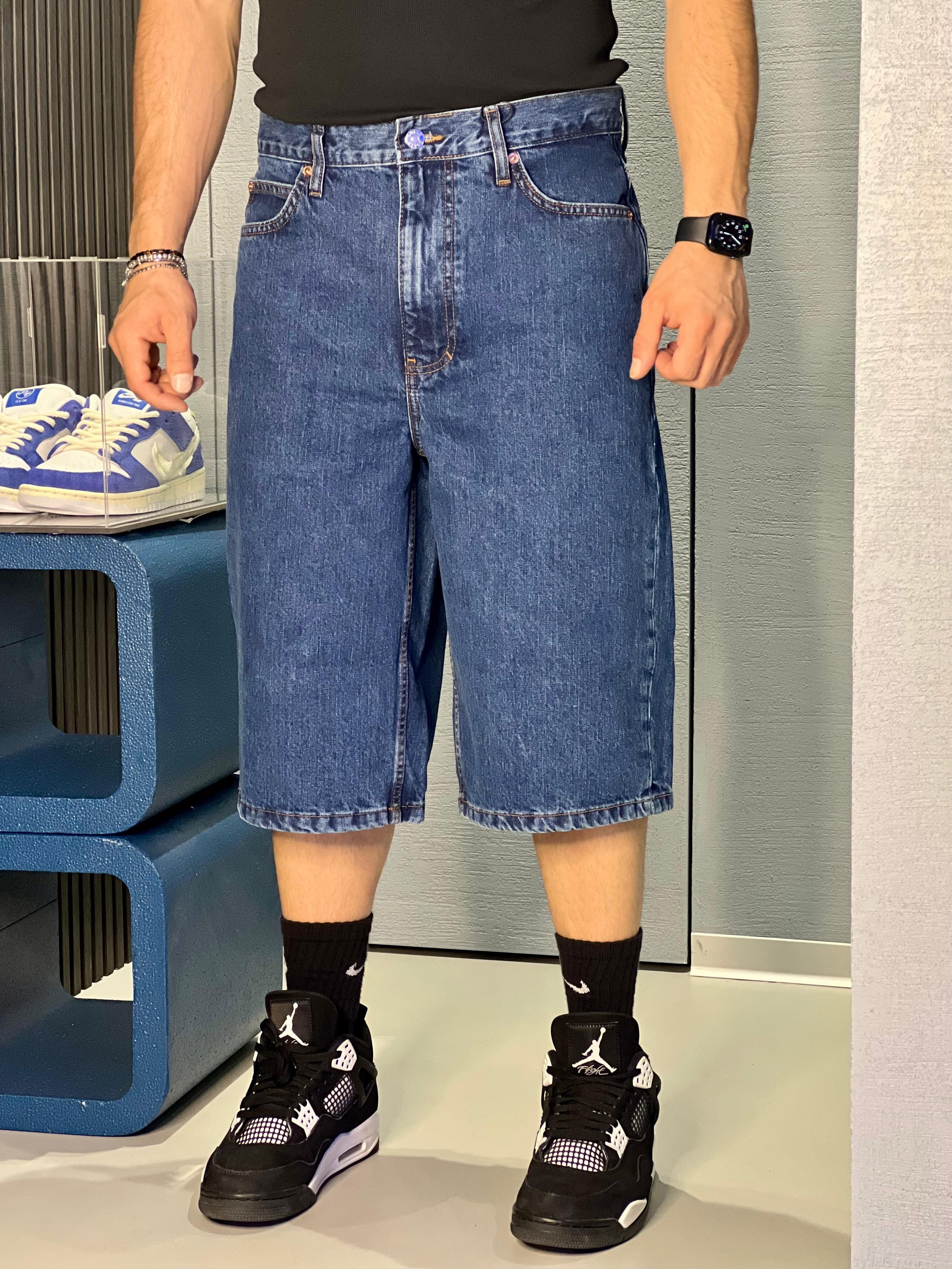 Short Tommy solid denim