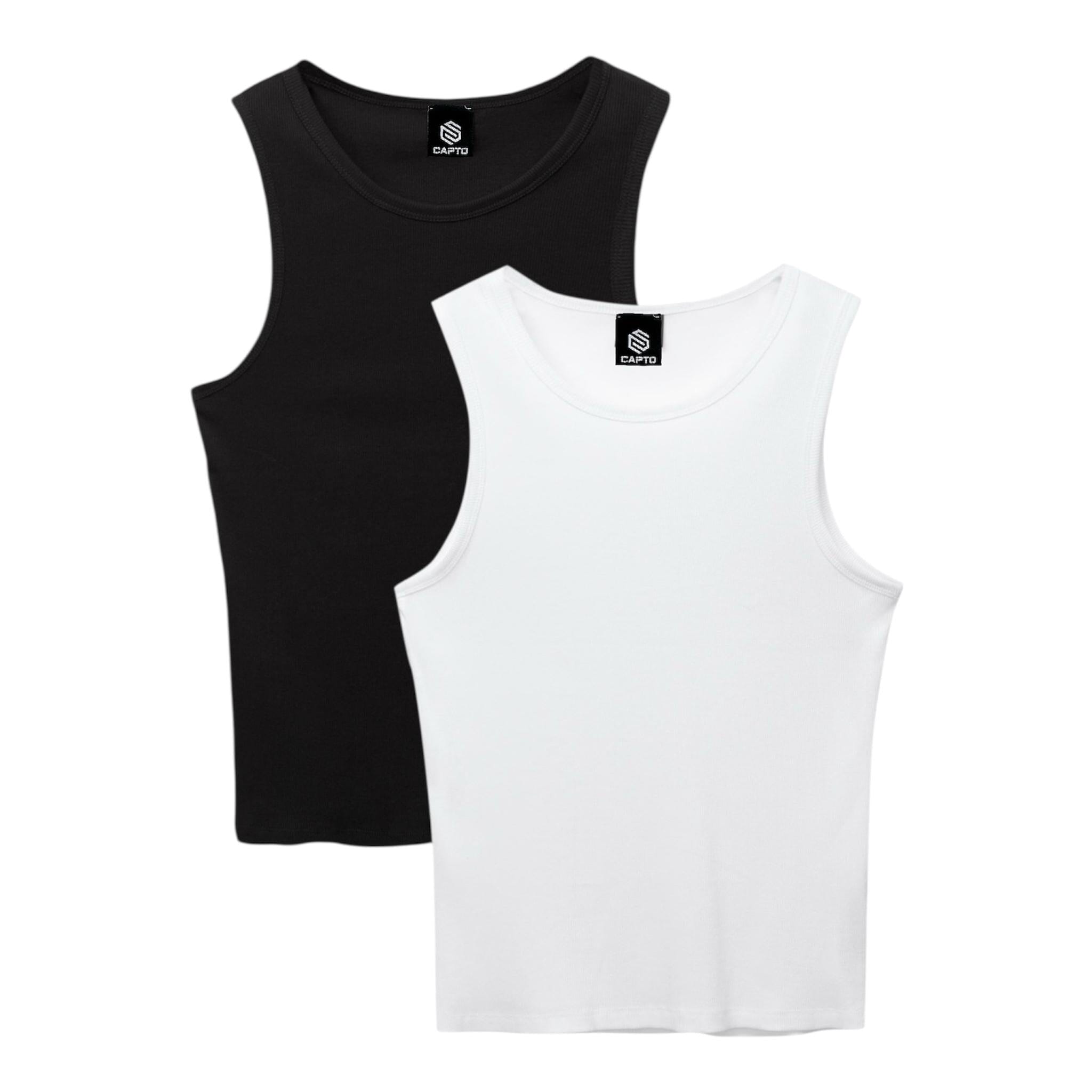 Box 2 Canotte costina CAPTO White/Black