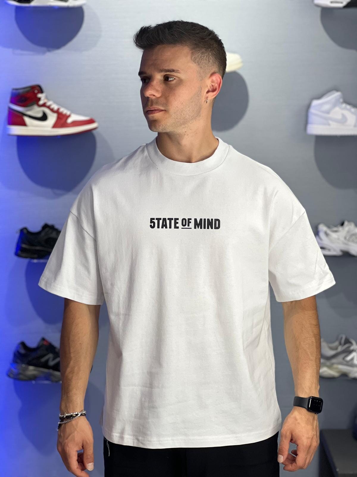 T-shirt 5tate of mind box logo white