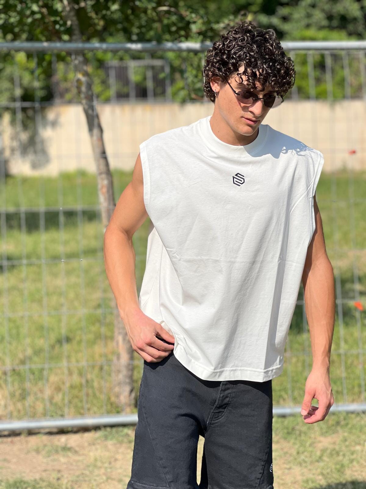 T-shirt Smanicata Capto white 100% cotone