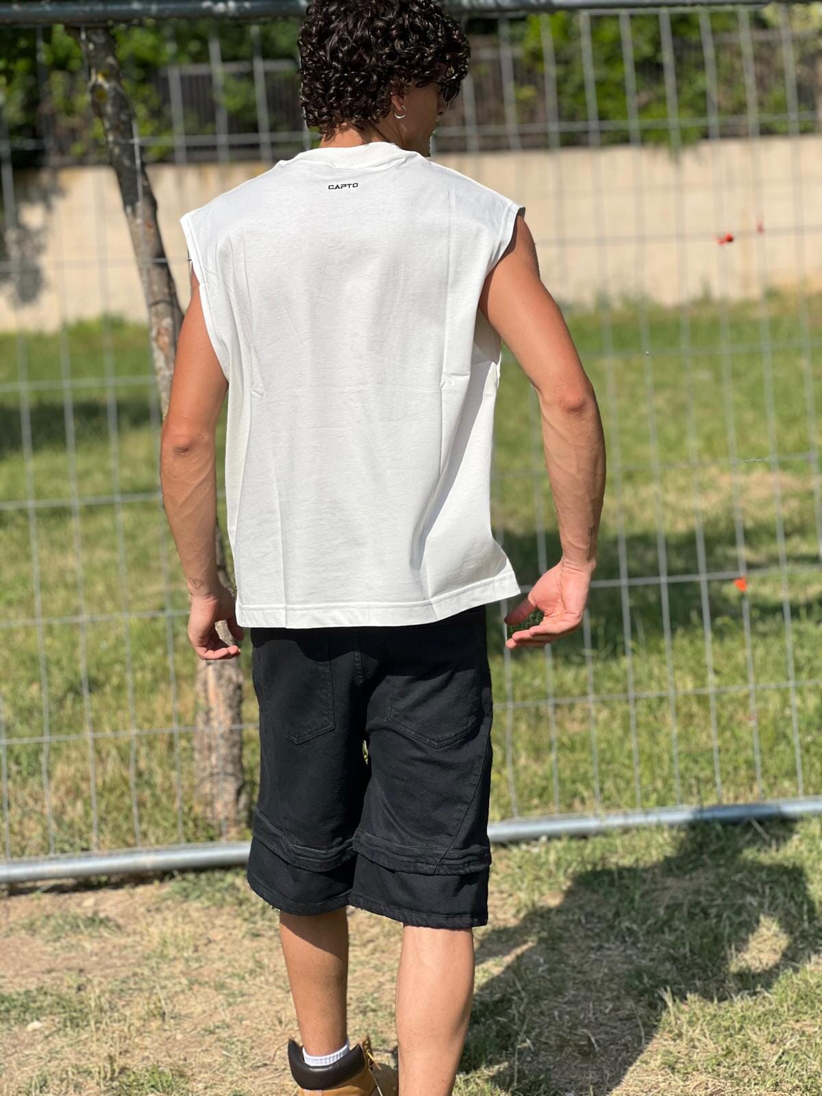 T-shirt Smanicata Capto white 100% cotone