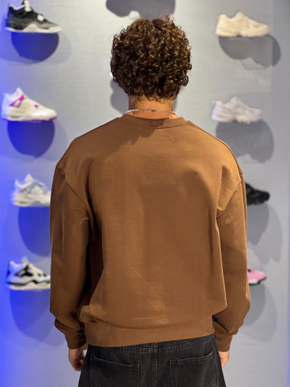 Felpa Capto Marrone – 100% Cotone Garzato