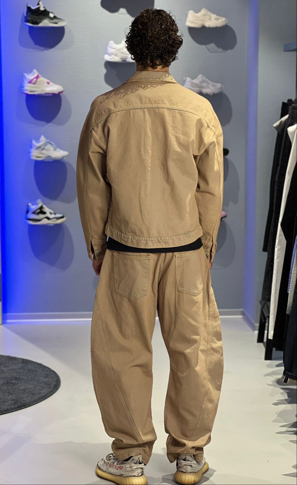 Coordinato Workwear Uomo – Giacca e Pantaloni in Denim Beige