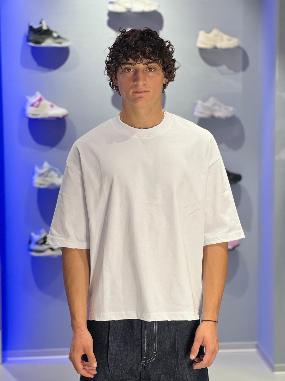 T-shirt Crop Bianca Unisex