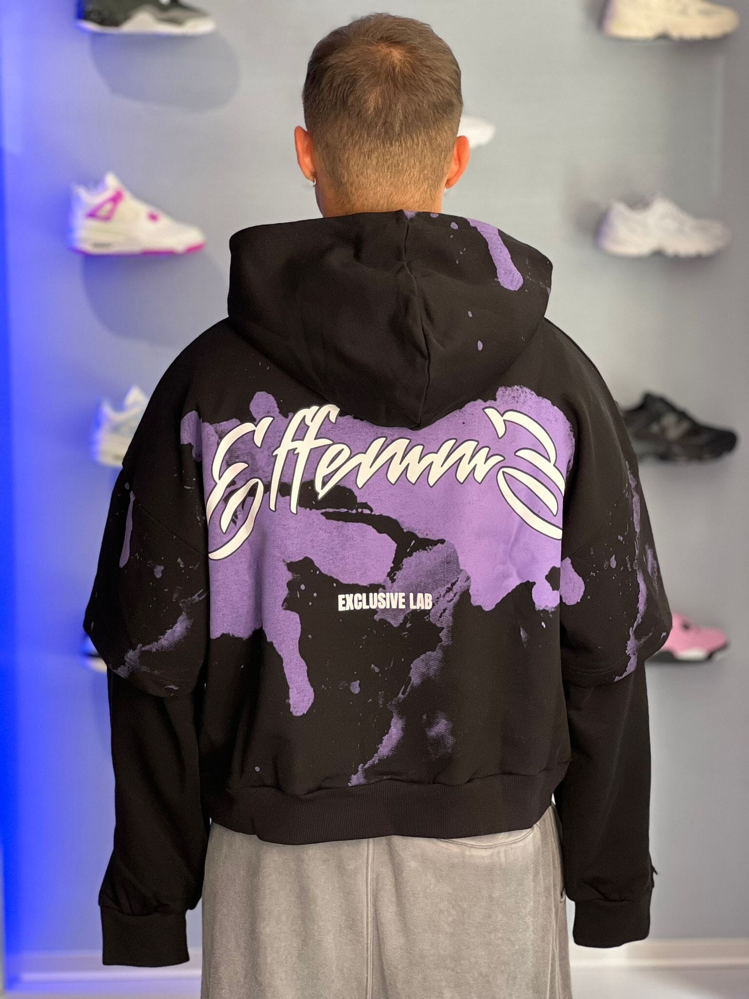 Felpa Spray Logo Black 2.0 Effemme Nera