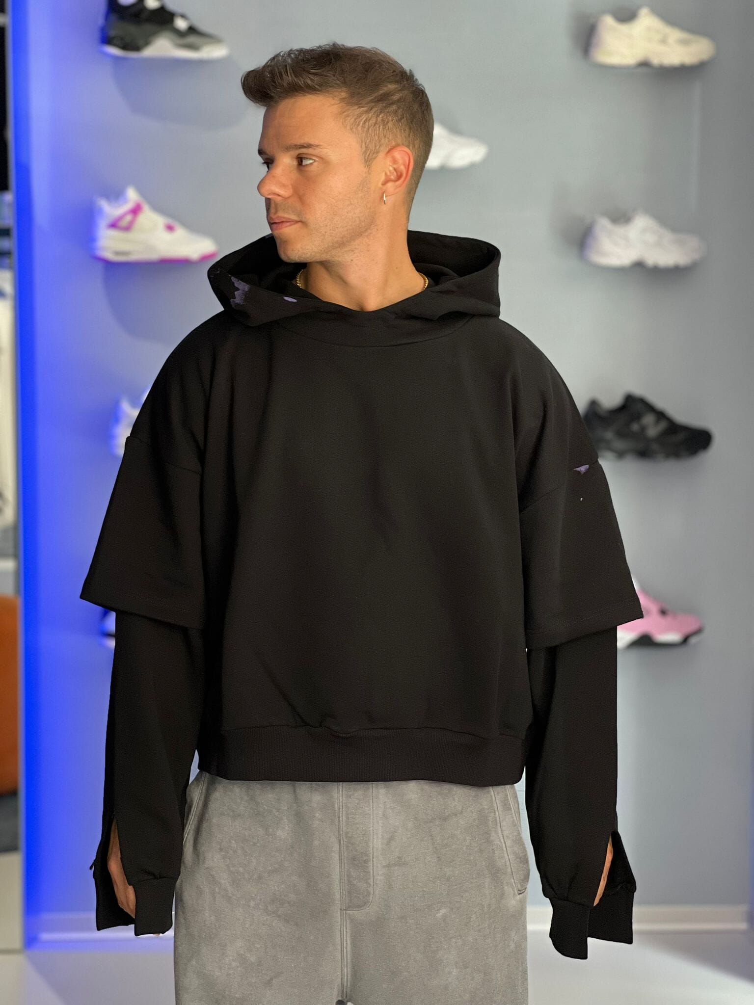 Felpa Spray Logo Black 2.0 Effemme Nera