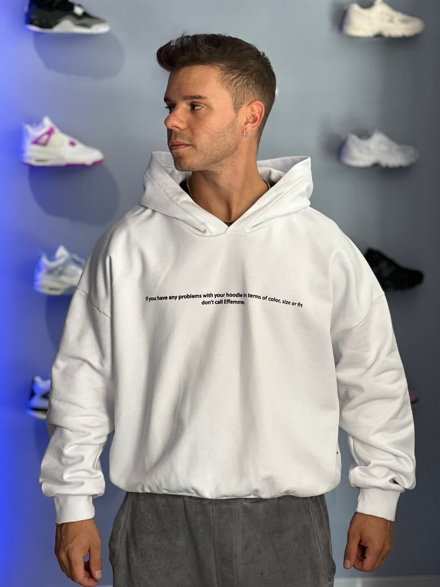 Felpa Problems Effemme Bianca