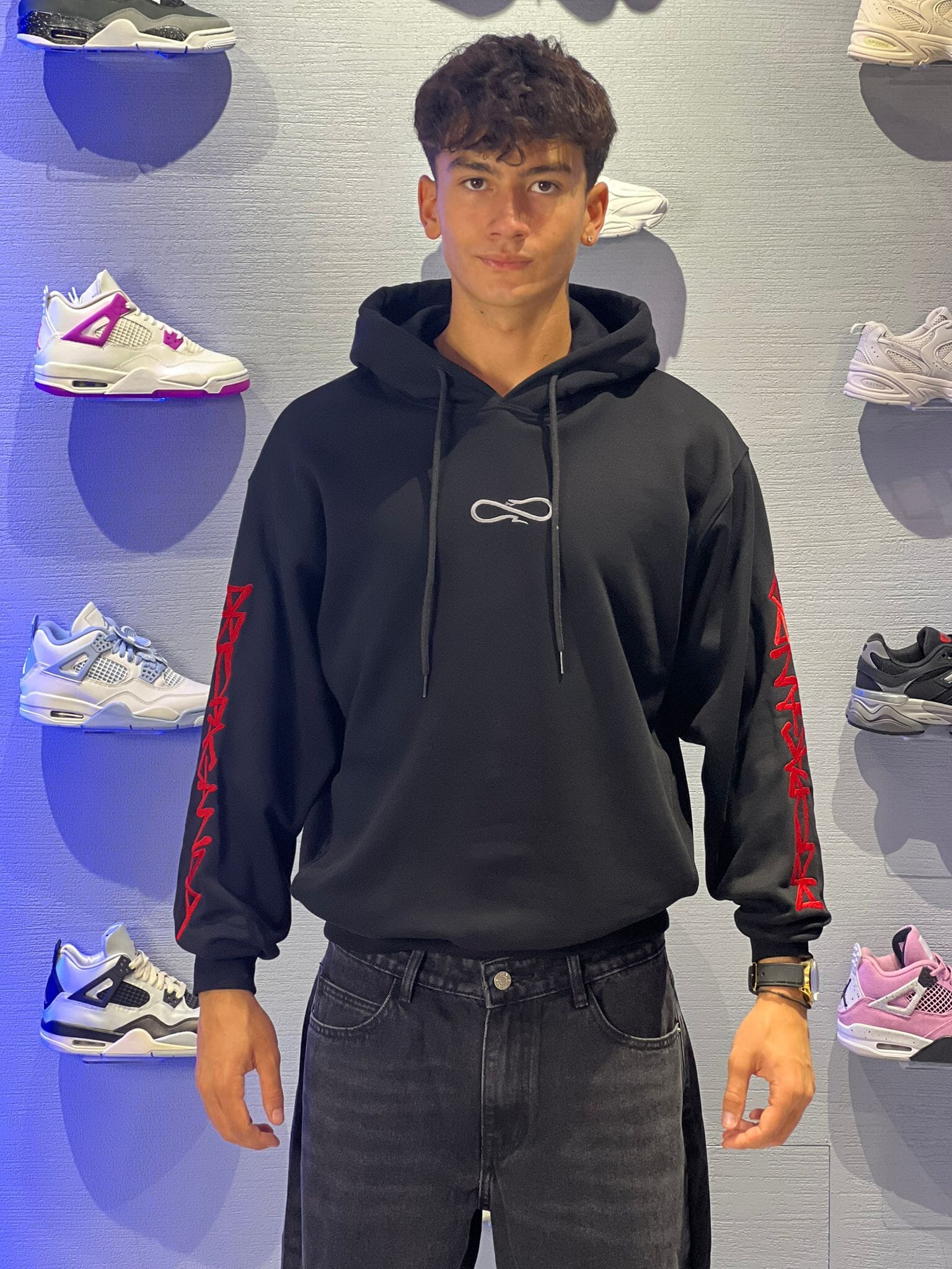 Felpa Propaganda Script Embroidery Nera