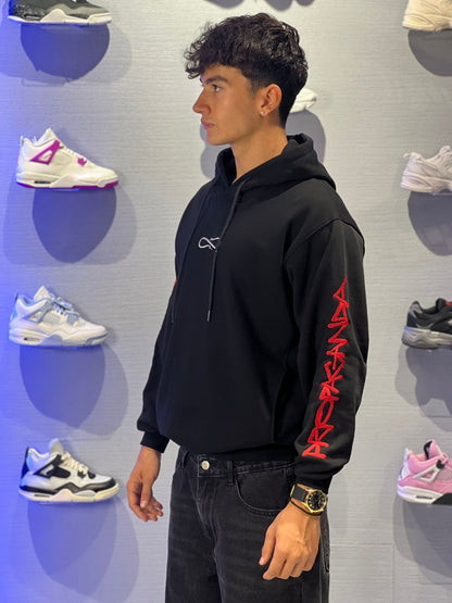 Felpa Propaganda Script Embroidery Nera