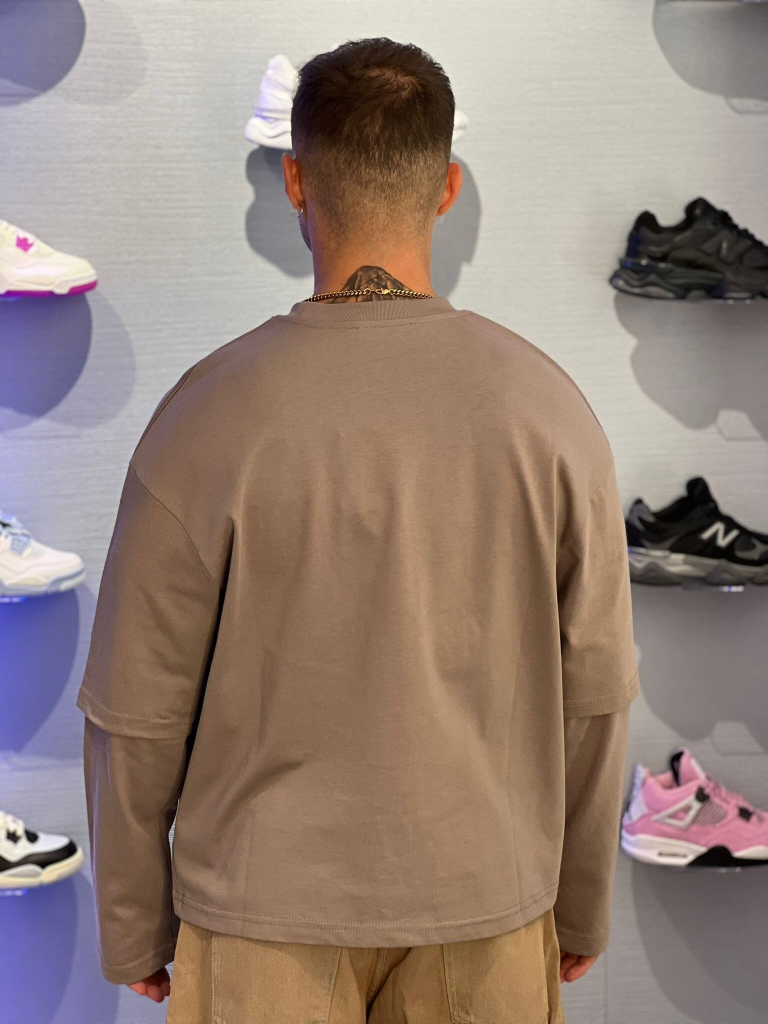 T-shirt doppia manica Fango