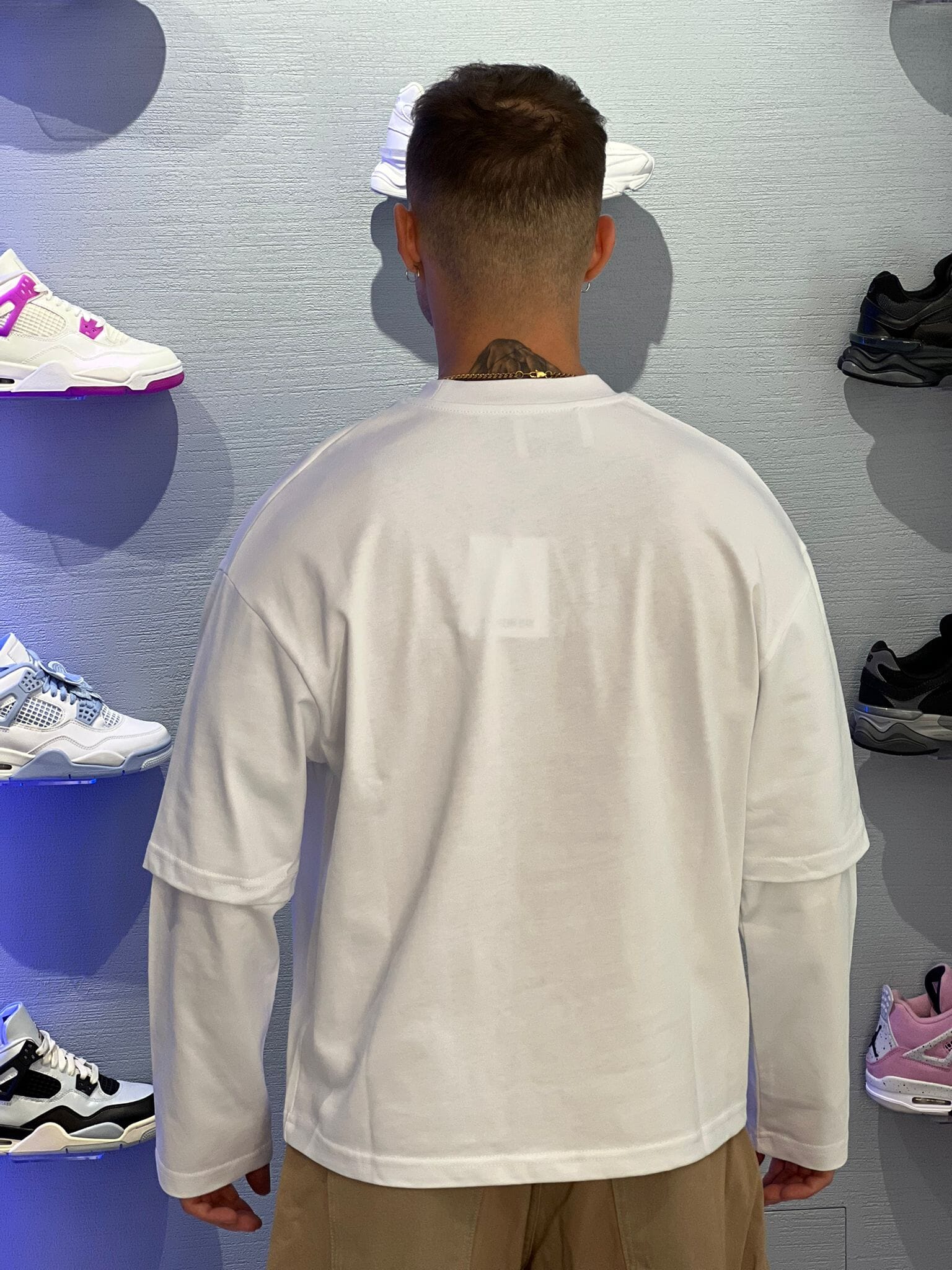 T-shirt doppia manica Bianca