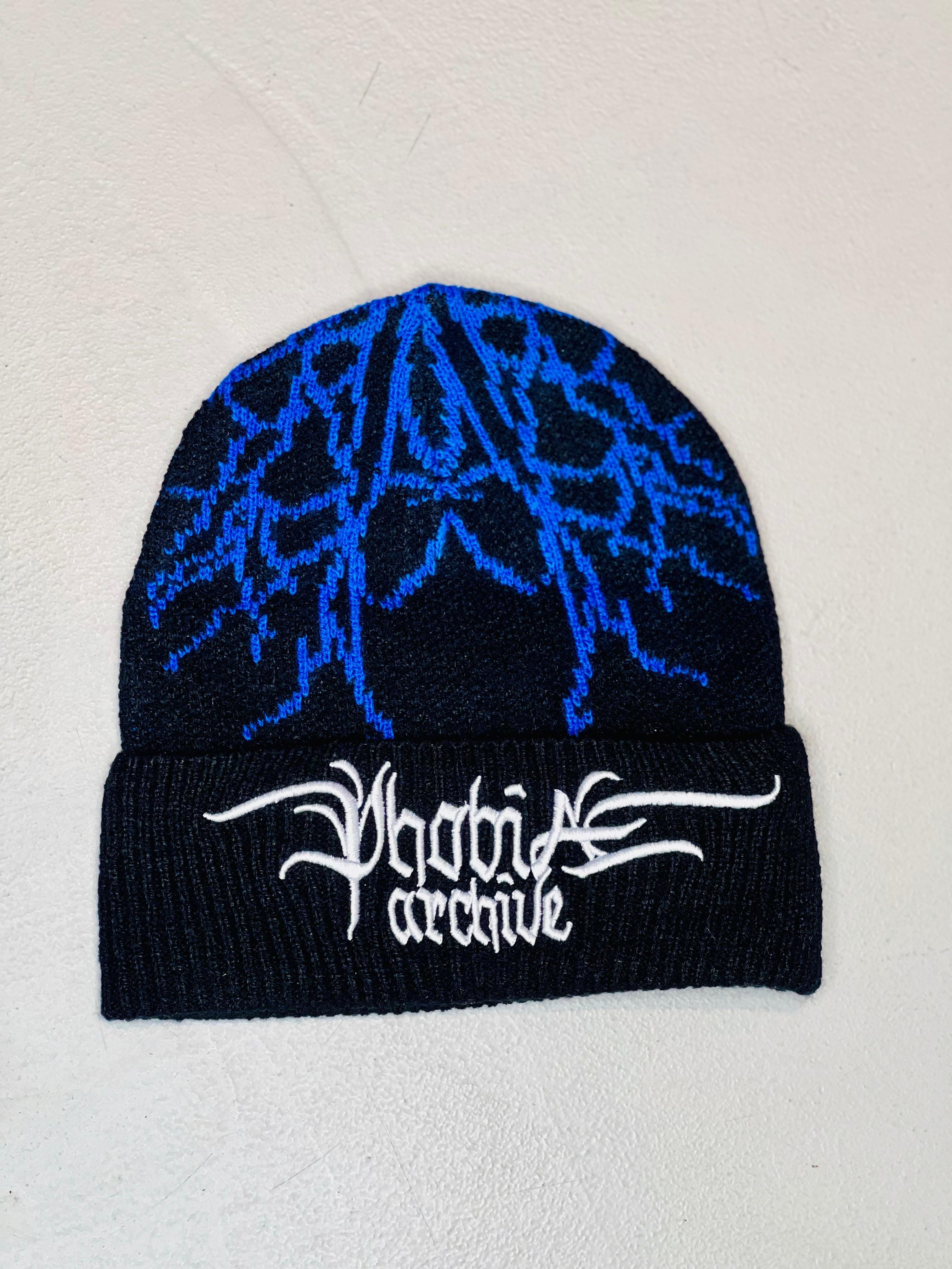 Phobia cappello nero con fulmini blu