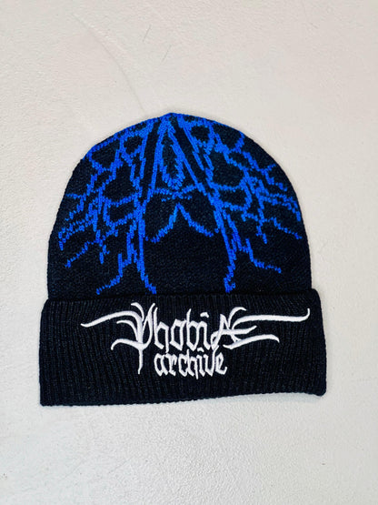 Phobia cappello nero con fulmini blu