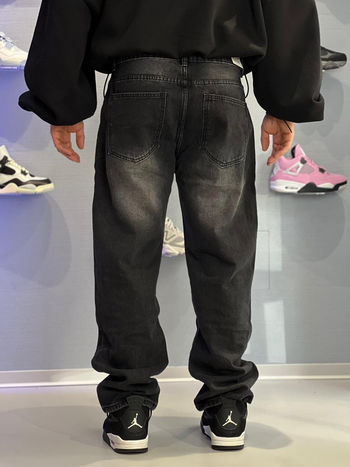 Jeans Full Strass Nero