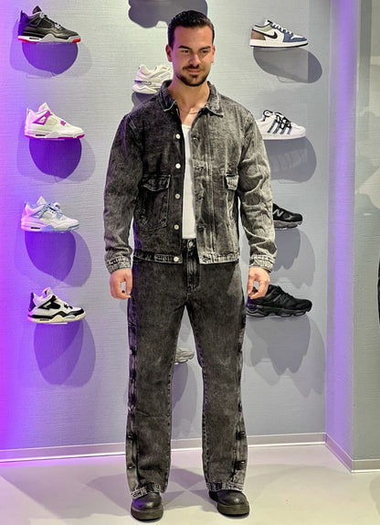 Coordinato Denim Washed Uomo