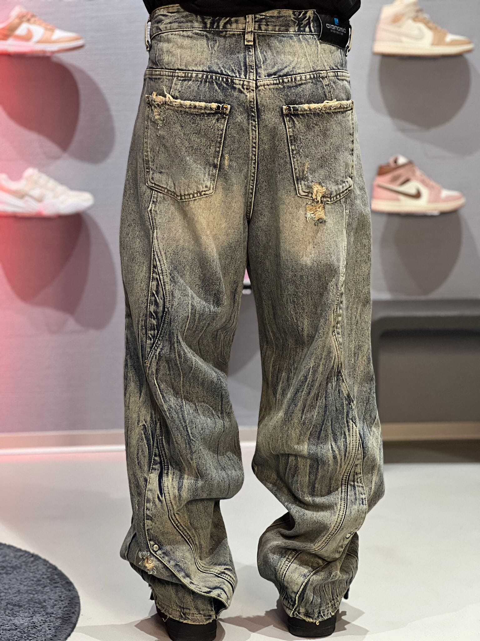 Jeans Baggy Destroyed Cianotic