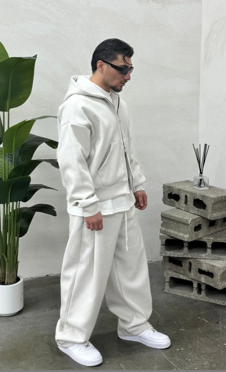 Coordinato Tuta Oversize in Tessuto Premium – Panna