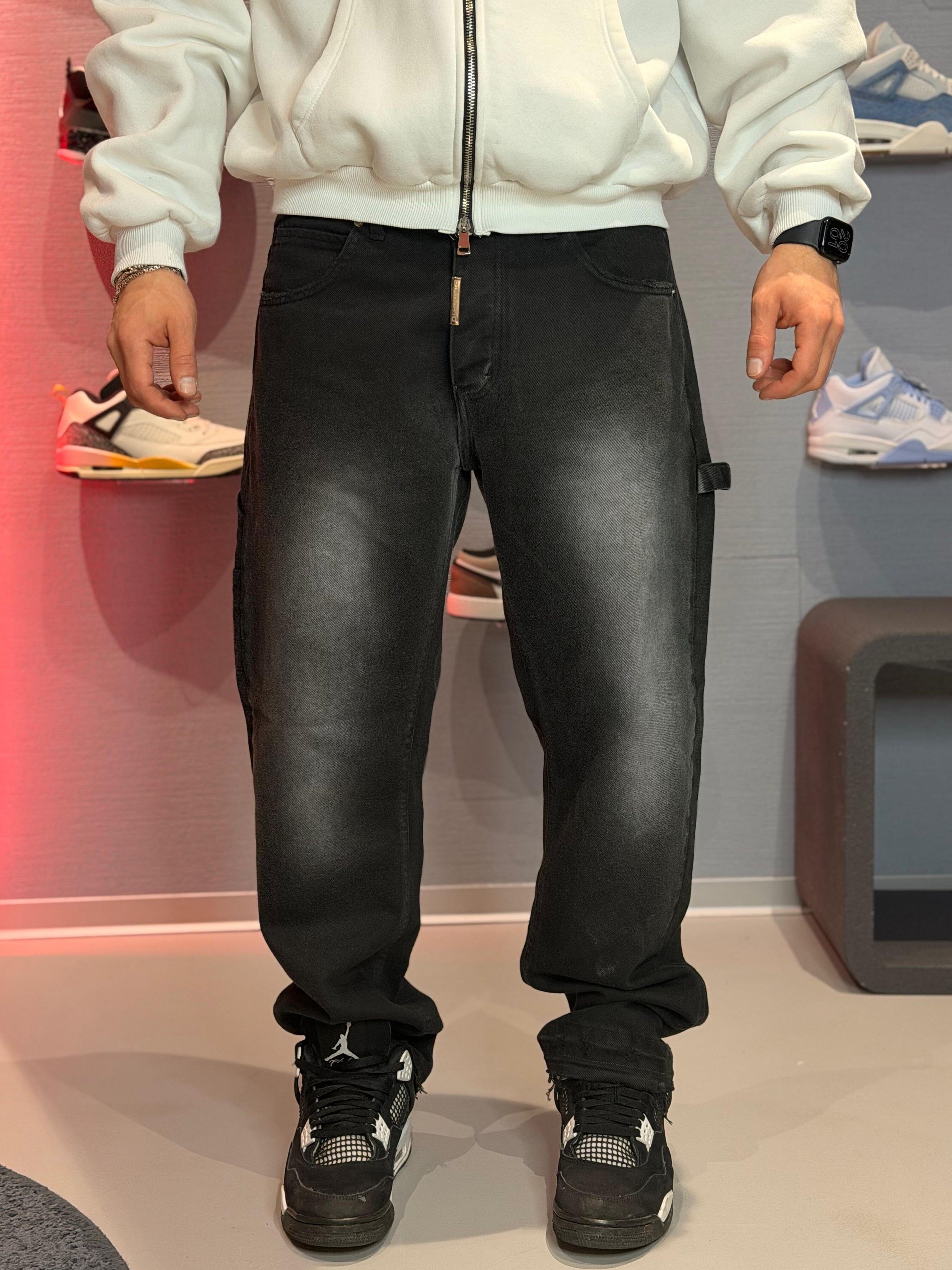 Jeans Straight Fit Raid Nero Cianotic