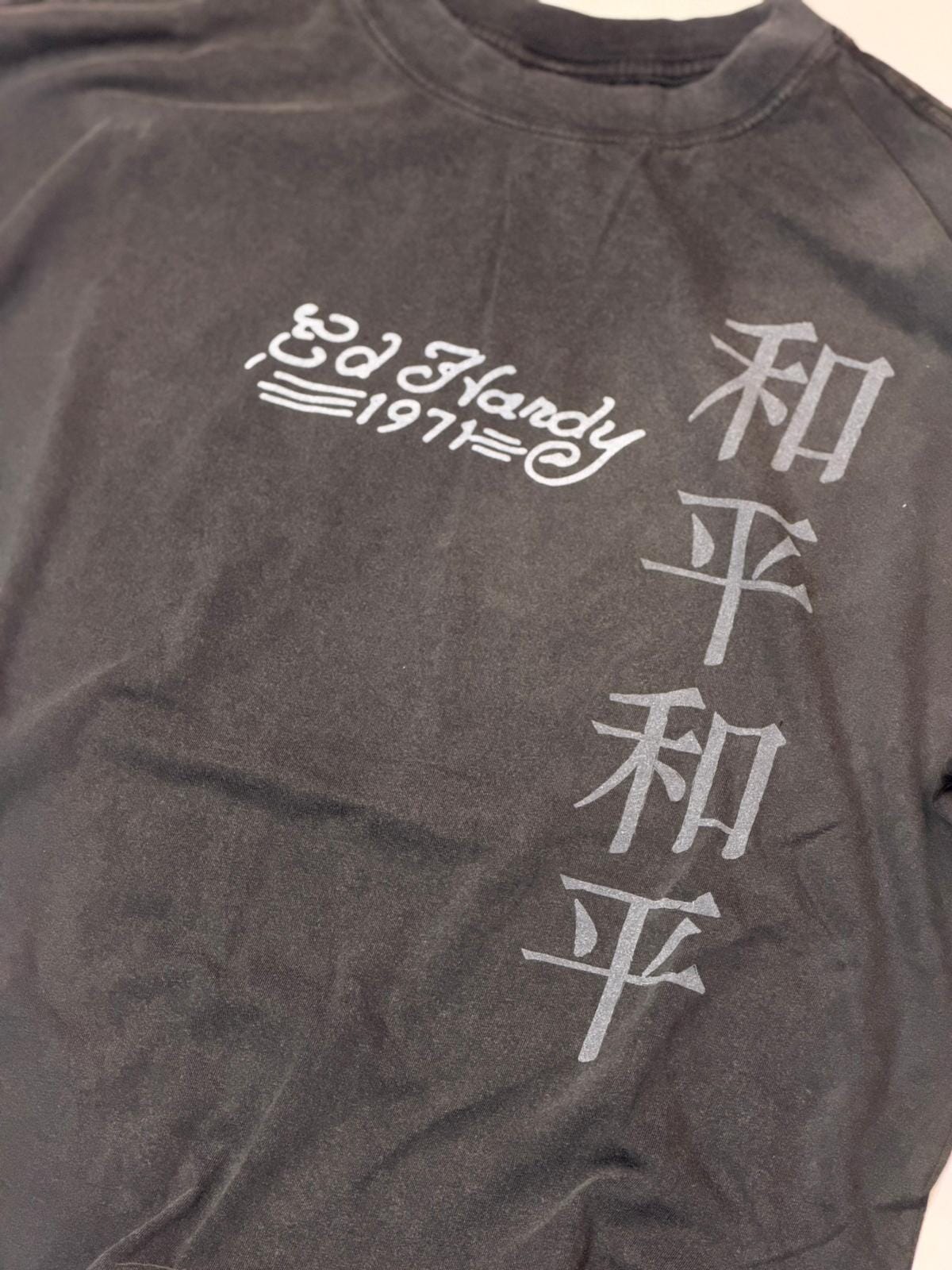 T-shirt Ed Hardy Washed Snake Charmer Black